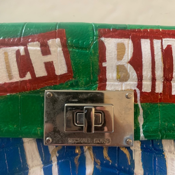Hand painted Michael Kors WALLET (PAINTED BY OWNER NOT Painted by MICHAEL KORS!! - Picture 5 of 10